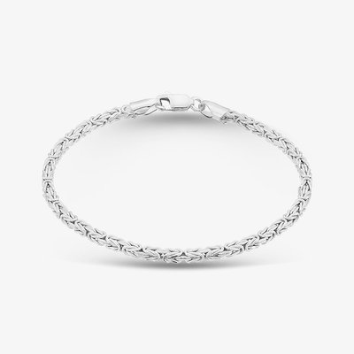 Sterling Silver 2.5mm Byzantine Chain Bracelet