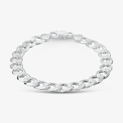 Sterling Silver 8.5 Inch Curb Chain Bracelet