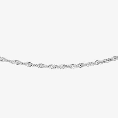 Sterling Silver 46cm Twisted Curb Chain Necklace