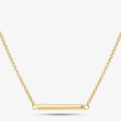 Yellow Gold Tone Plated Sterling Silver Round Bar Necklace AN2625/G