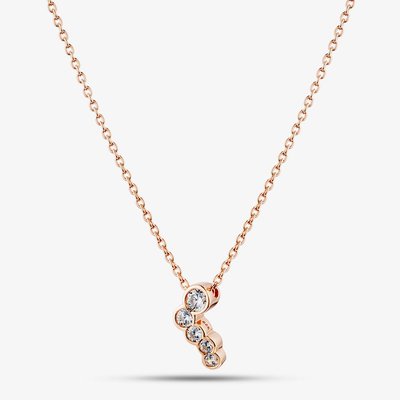 Rose Gold Tone Plated Sterling Silver Cubic Zirconia Bubble Pendant 05S2AZN655707