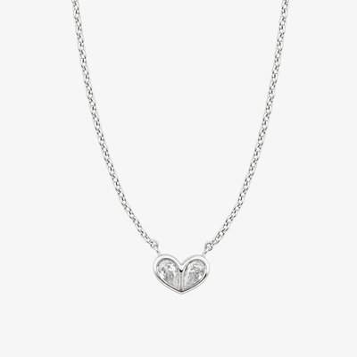 Sterling Silver Cubic Zirconia Heart Pendant N4781C