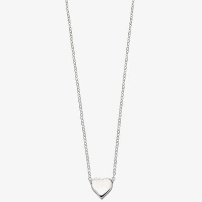Sterling Silver Plain Small Heart Necklace