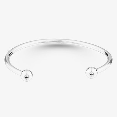 Childrens Sterling Silver 40x50mm Torque Bangle