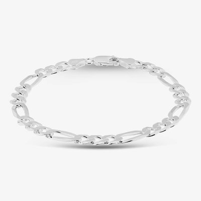Sterling Silver 8.5 Inch Figaro Chain Bracelet