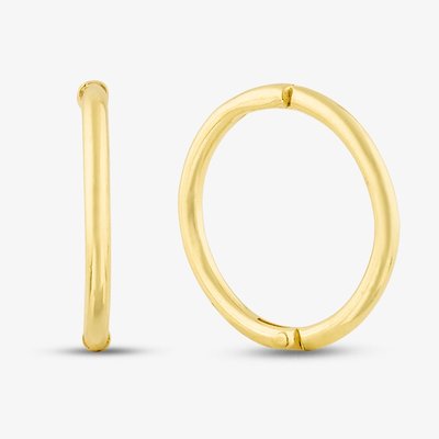 Silver Gold Plated 11mm Sleeper Hoop Earrings S3525