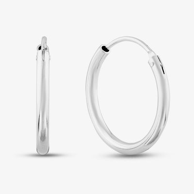 Sterling Silver 20mm Sleeper Hoop Earrings S3510