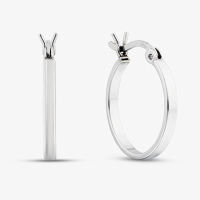 Sterling Silver Flat Hoop Earrings TTE4769150000R1
