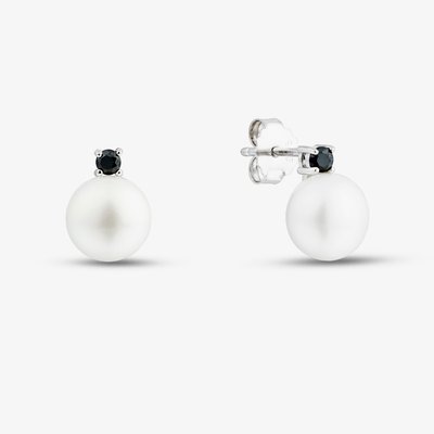 Sterling Silver Freshwater Pearl Stud Earrings AE19661BKZ-WFM/R