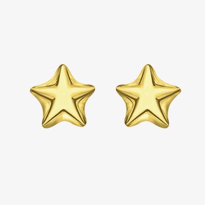 LUXE Silver Gold Plated Star Stud Earrings