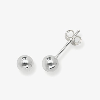 Sterling Silver 5mm Ball Stud Earrings G5512