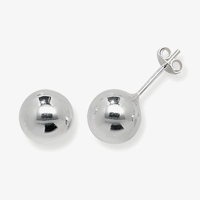 Sterling Silver 10mm Ball Stud Earrings G5516