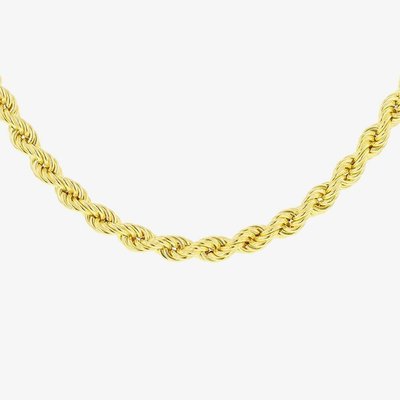 LUXE Silver Gold Plated 18 Inch 5mm Rope Chain 8.12.0134