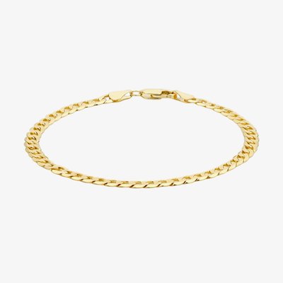 LUXE Silver Gold Plated 4.8mm Curb Chain Bracelet