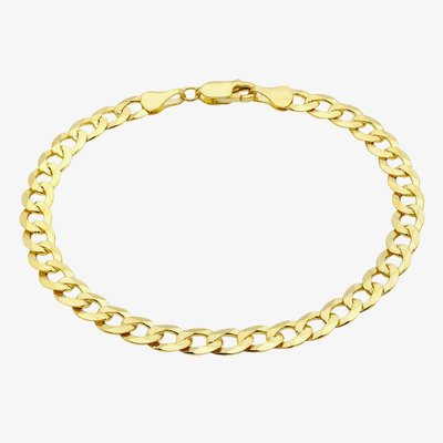LUXE Silver Gold Plated 6.2mm Curb Chain Bracelet