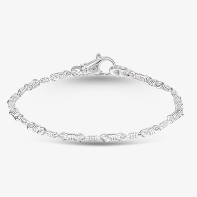Argentium Silver 7.7 Inch Fancy Chain Bracelet