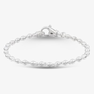 Argentium Silver 7.7 Inch Fancy Ball Chain Bracelet