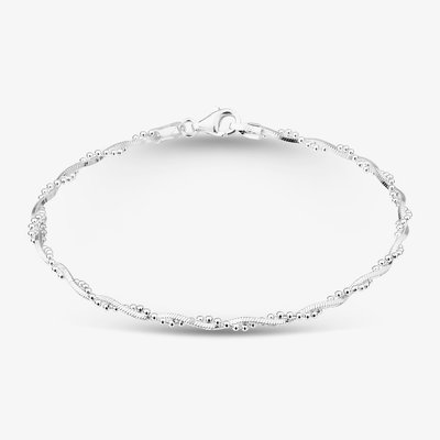 Sterling Silver 2.2mm Twisted Chain Bracelet