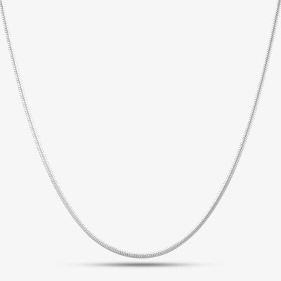 Silver 18 Inch Fine Round Snake Chain