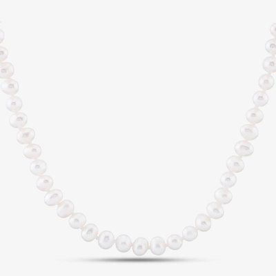 Silver 6-6.5mm Freshwater Pearl 18 Inch Necklace