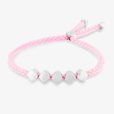 Rosa Lea Pink Cord Cube Toggle Bracelet