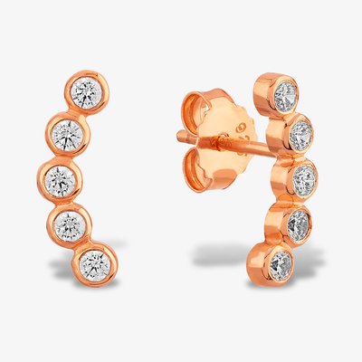 Rosa Lea Bubble Curved Earrings