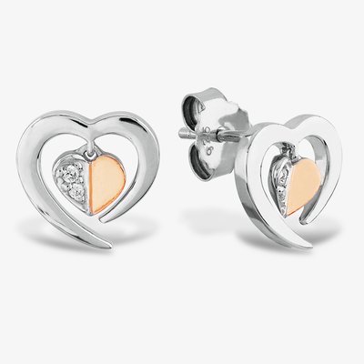 Rosa Lea Floating Heart Stud Earrings
