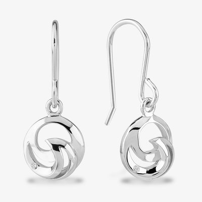 Rosa Lea Round Swirl Dropper Earrings
