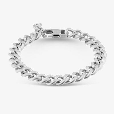 Bourne and Wilde Stainless Steel Matt Curb Chain Bracelet