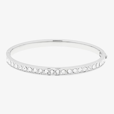 Ted Baker Clemara Silver Finish Hinged Crystal Bangle