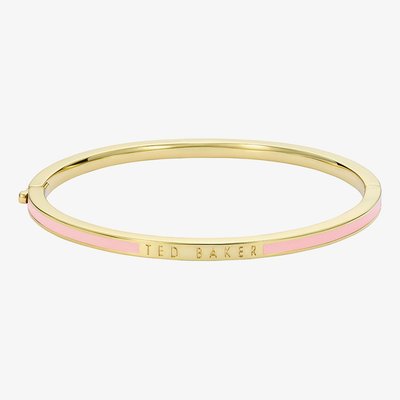 Ted Baker ROLEY Gold Tone Plated Pink Enamel Bangle TBJ4163-02-56