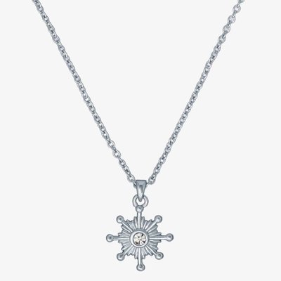 Ted Baker Celstia Crystal Star Silver Pendant Necklace
