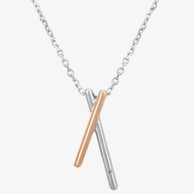 Petite Diamonds Two-Tone Fingers Crossed Pendant