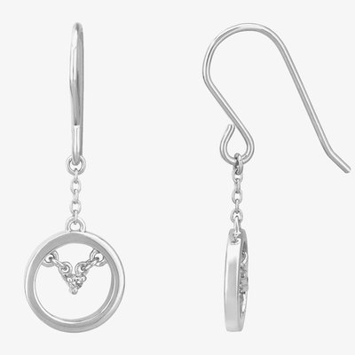 Petite Diamonds Silver Centrepoint Dropper Earrings