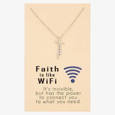 Sentiments Faith is like WiFi Pendant 17783S