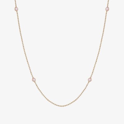Bella Rose Gold Plated Pink Crystal Necklace