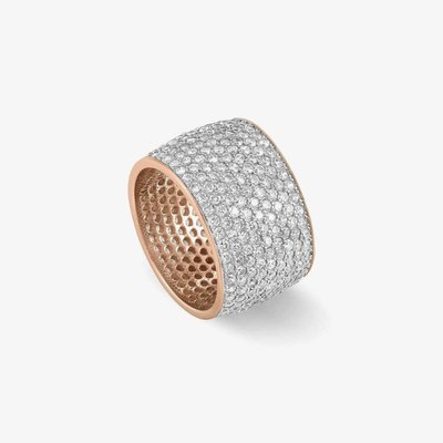 Emozioni Rose Gold Plated White Cubic Zirconia Ring