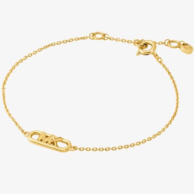 Michael Kors Premium MK Statement Link Gold-Tone Sterling Silver Bracelet