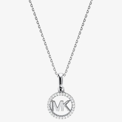Michael Kors Custom Sterling Silver Logo Starter Necklace