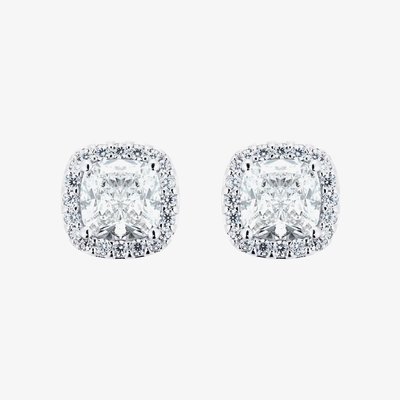 Michael Kors Brilliance Sterling Silver Cubic Zirconia Halo Stud Earrings