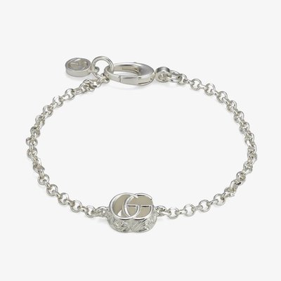 Gucci Marmont Sterling Silver Logo Bracelet