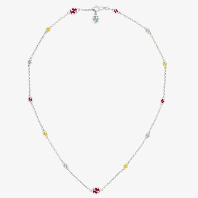 Gucci Interlocking Enamel Necklace YBB72895300100U