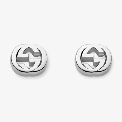 Gucci Interlocking Silver Studs