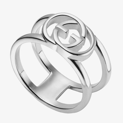 Gucci Interlocking Silver 9mm Ring