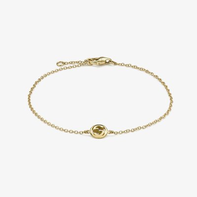 Gucci Interlocking 18ct Yellow Gold Chain Bracelet YBA874207001018