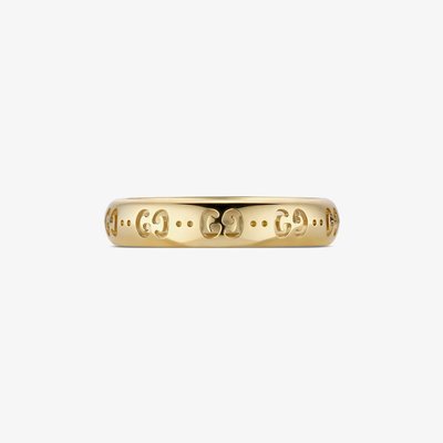 Gucci Icon 18ct Yellow Gold GG Ring YBCA002QZ001015