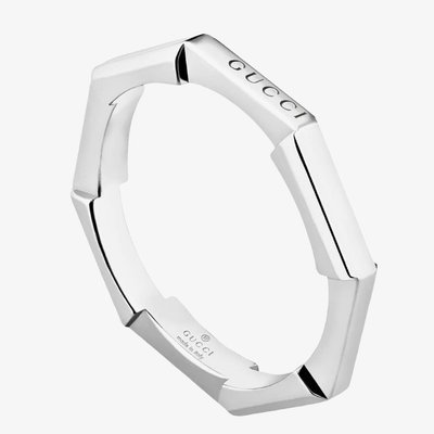 Gucci 18ct White Gold GUCCI Link to Love Mirrored Ring YBC662194003011