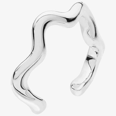 Lucy Quartermaine Silver Splash Single Ear Cuff