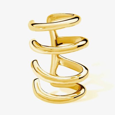 Lucy Quartermaine Waterfall Gold Vermeil High Cuff Earring