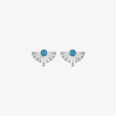 Lucy Quartermaine Silver & Turquoise Egyptian Studs Earrings ES2